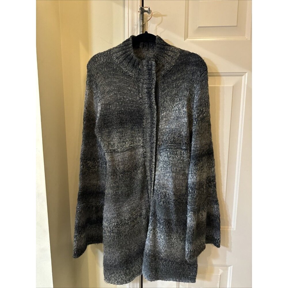 Prana Women's Castillo Wool Blend Long Bell  Sleeve Chunky Knit Duster Size M